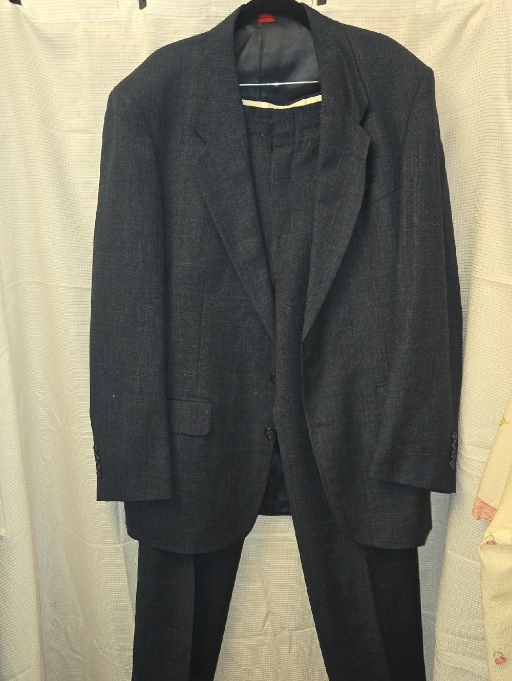 John Alexander Men’s Charcoal 100% Virgin Wool Suit 2 Piece Blazer Trousers